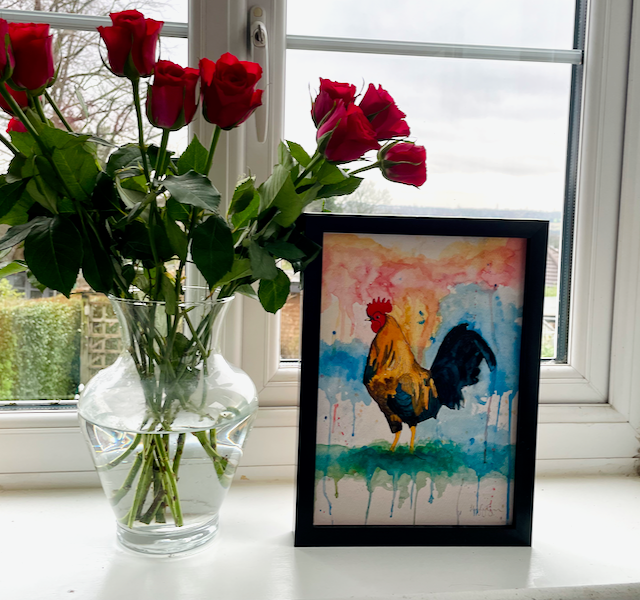 Rooster Print-Watercolour Print