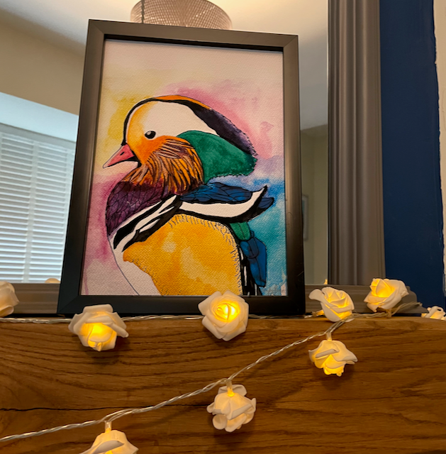 Mandarin Duck Watercolour Print