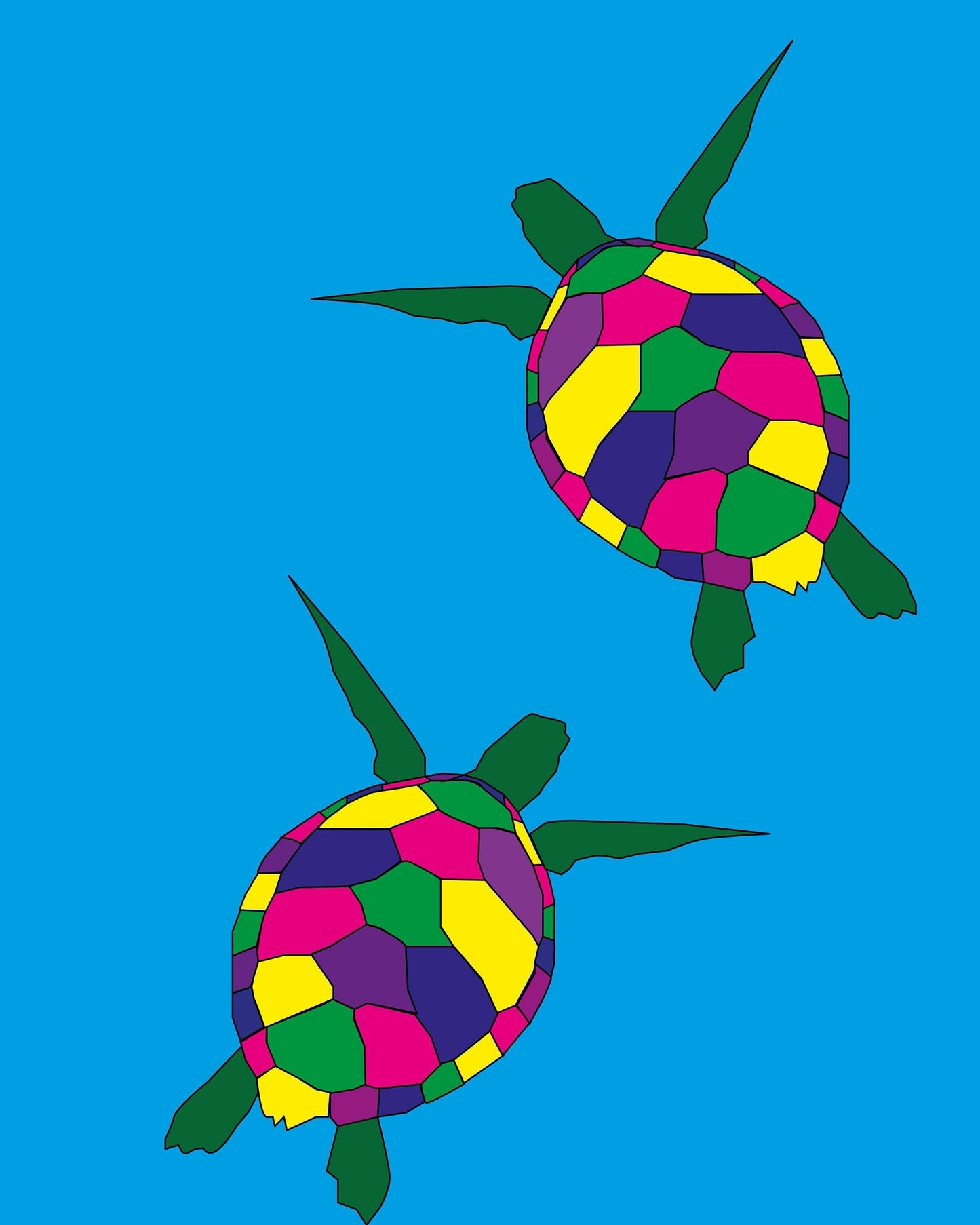 Turtle Sea Bathroom Print