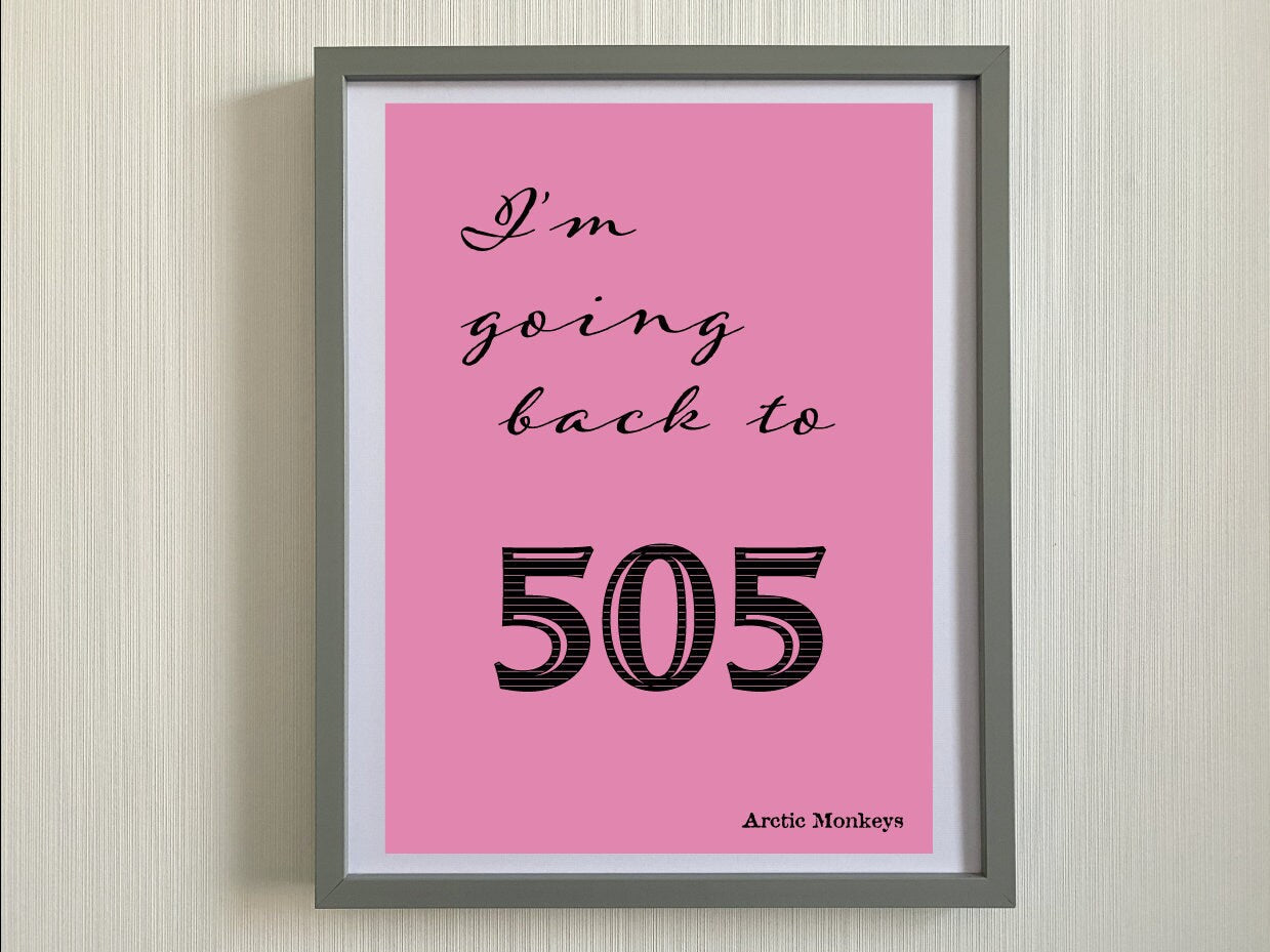 Arctic Monkeys 505 Print-Arctic Monkeys inspired print