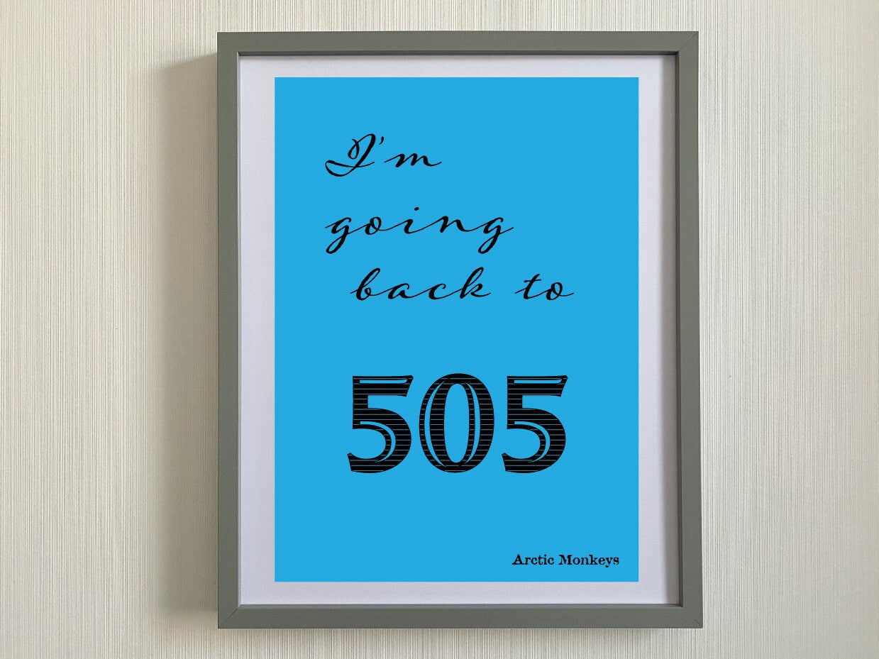 Arctic Monkeys 505 Print-Arctic Monkeys inspired print