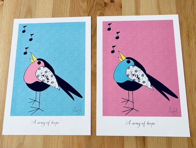 Bird Print-A Song of hope