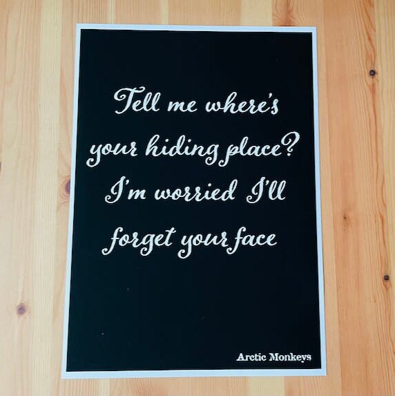 Arctic Monkeys print-Cornerstone inspired print