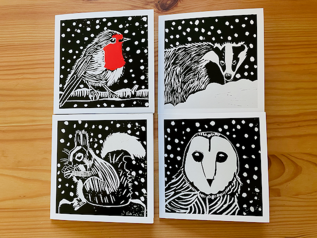 Christmas Cards-Animals In The Snow