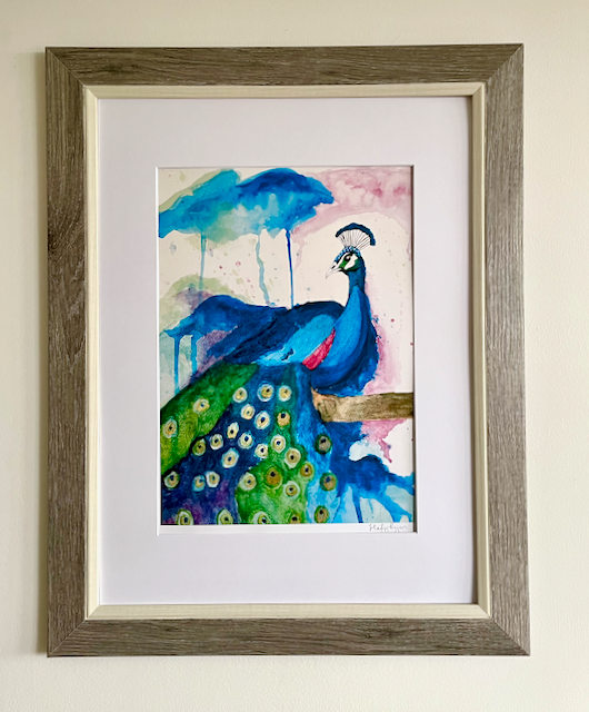 Peacock Print-Watercolour Print