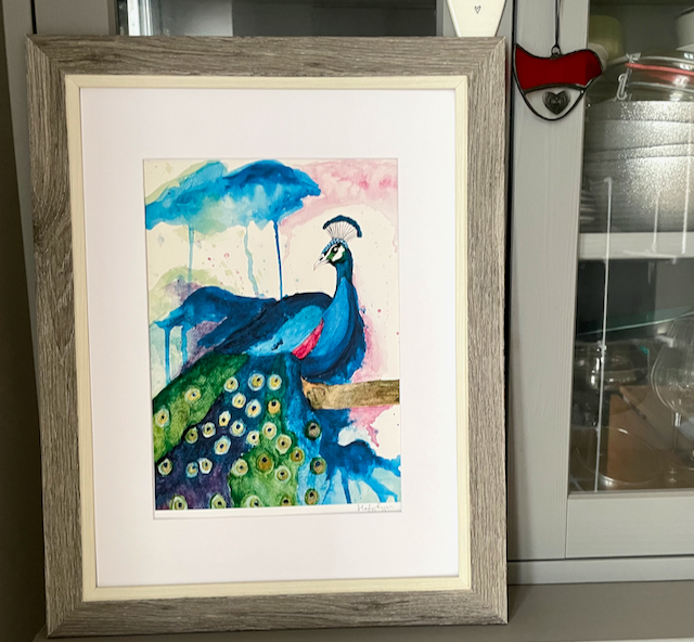 Peacock Print-Watercolour Print