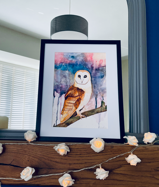 Owl Print-Watercolour Print