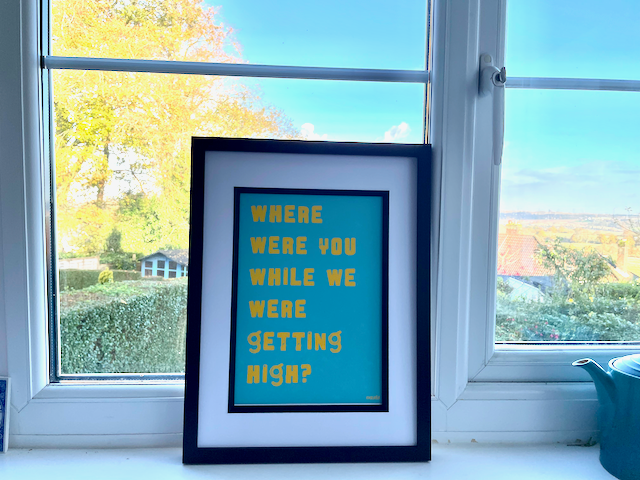 Champagne Supernova Print-Oasis inspired print