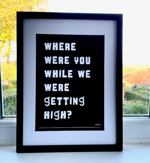 Champagne Supernova Print-Oasis inspired print