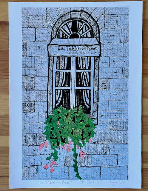 "La Table de Pavie"-St Emilion Print
