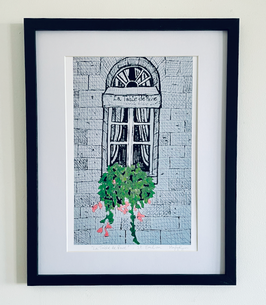 "La Table de Pavie"-St Emilion Print