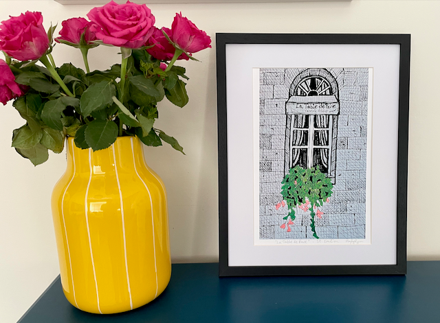 "La Table de Pavie"-St Emilion Print