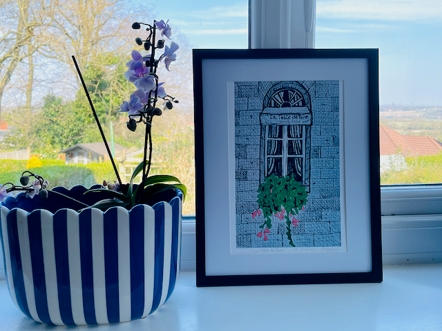 "La Table de Pavie"-St Emilion Print