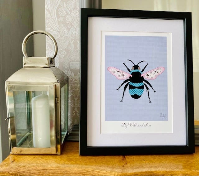 Bee Print-Fly Wild and Free