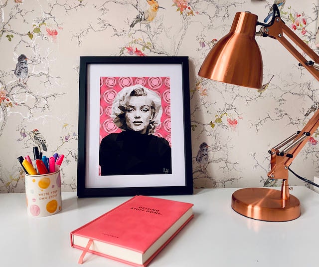 Marilyn Monroe Print-Low poly Art Marilyn Print