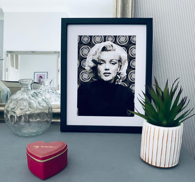 Marilyn Monroe Print-Low poly Art Marilyn Print