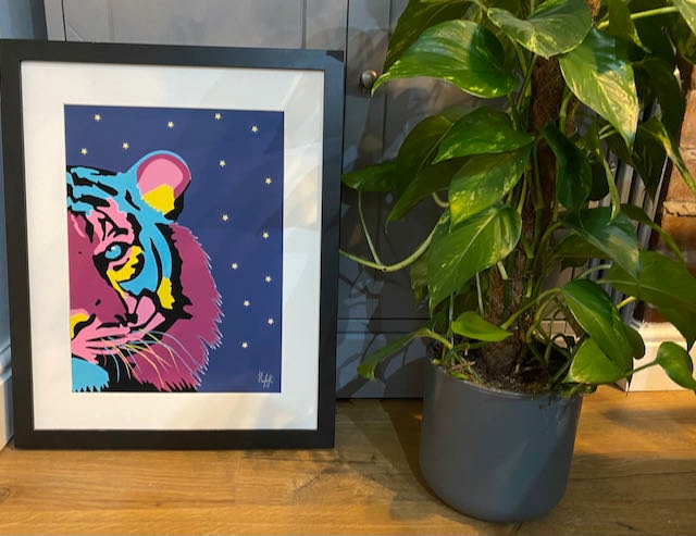 Tiger Print-Tiger in the night