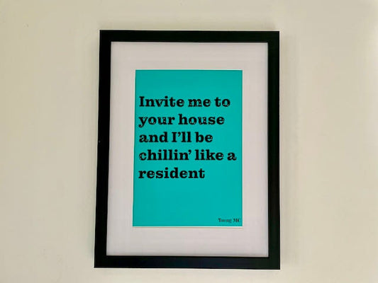 Young MC Print-Know How inspired lyrics print