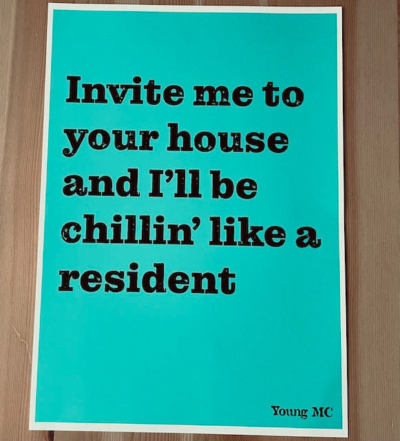 Young MC Print-Know How inspired lyrics print